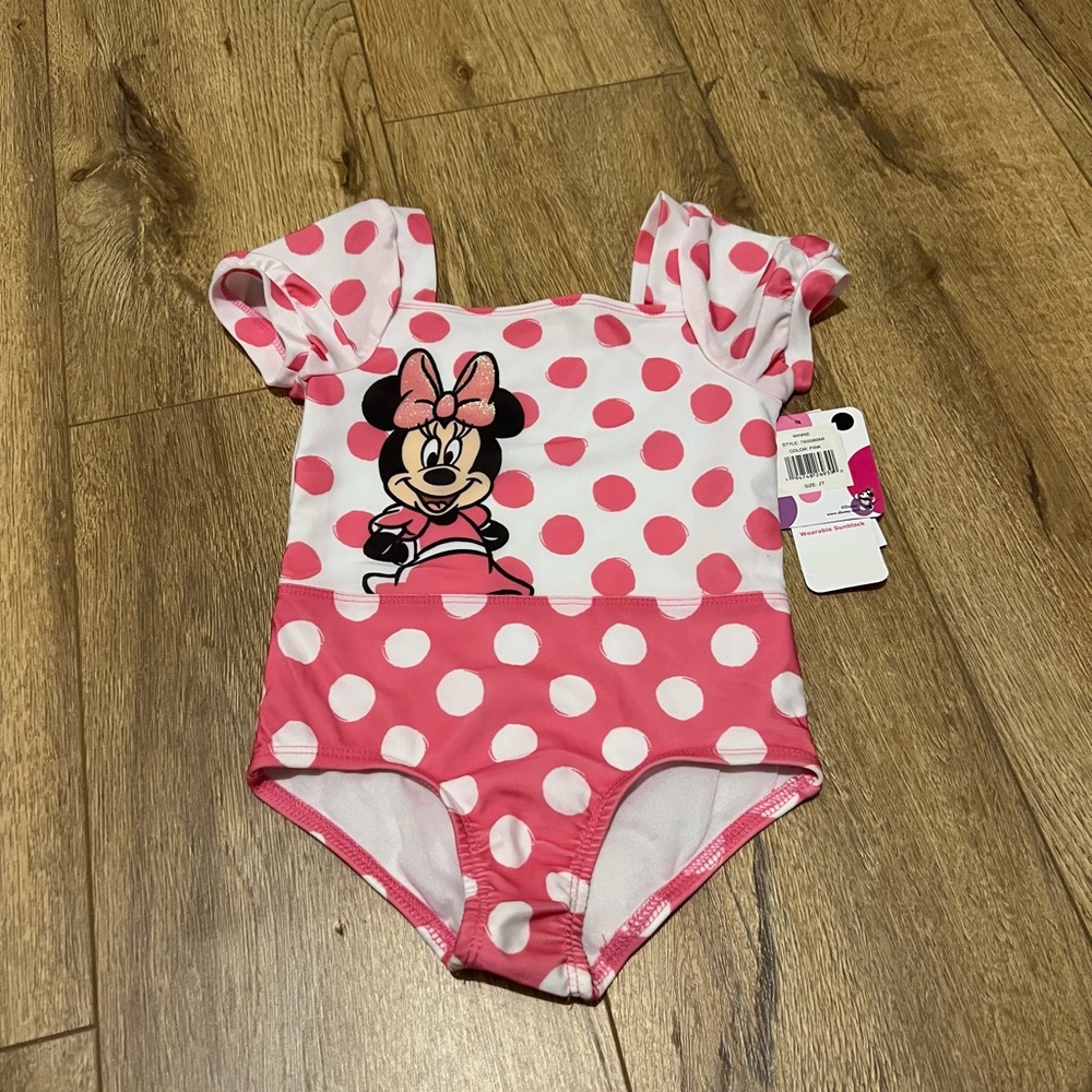 BRAND NEW w/ TAGS Minnie Mouse One Piece Bathing suit 2T